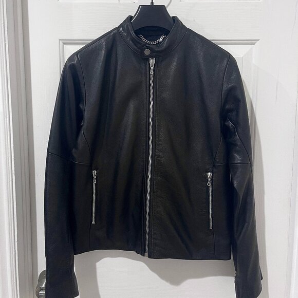 Rag and Bone Articulated Moto leather jacket XS black NWT MSRP $1200 - Picture 1 of 11